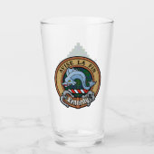 クランケネディクレストタータンチェック タンブラーグラス (正面)