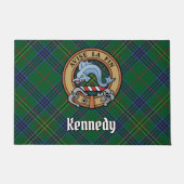 クランケネディクレストタータンチェック ドアマット (正面)