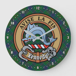 クランケネディクレストタータンチェック ラージ壁時計