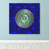 クランケネディクレスト&タータンチェックノットオンティスル キャンバスプリント (インサイチュ (ウッドフロア))