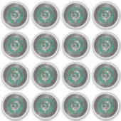 クランケネディクレスト&タータンチェックノット シール (正面)