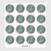 クランケネディクレスト&タータンチェックノット シール (シート)