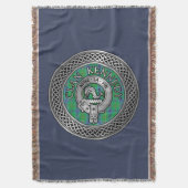 クランケネディクレスト&タータンチェックノット スローブランケット (正面縦)