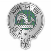 クランケネディクレスト&タータンチェック シール (正面)