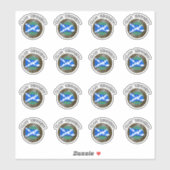 クランケネディタータンチェックノット&フラグ シール (シート)