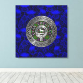 クランコクラーンクレスト&タータンチェックノット キャンバスプリント (インサイチュ (ウッドフロア))