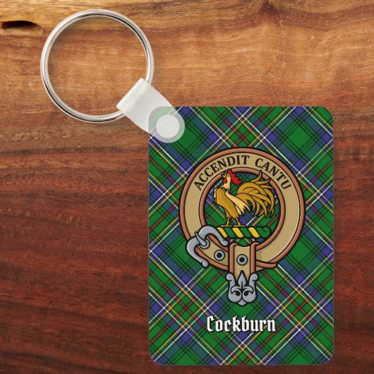クランコックバーンクレストオーバータータンチェック キーホルダー (正面)