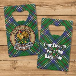 クランコックバーンクレストオーバータータンチェック クレジットカード栓抜き