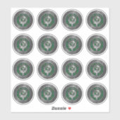 クランコックバーンクレスト&タータンチェックノット シール (シート)