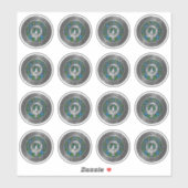 クランコルクーンクレスト&タータンチェックノット シール (シート)