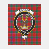 クランゴードンオブアベルゲルディタータンチェックプレイド フリースブランケット (正面)