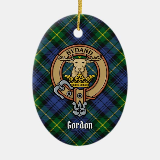 クランゴードンクレストオーバータータンチェックセラミックオーナメント セラミックオーナメント (正面)