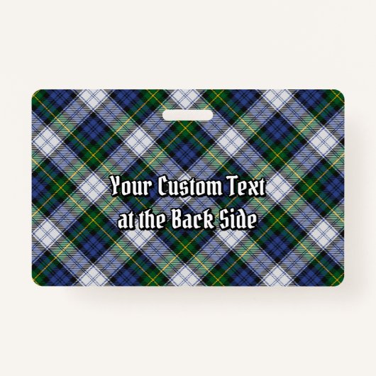 クランゴードンクレストオーバードレスタータンチェック バッジ (裏面)