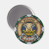 クランゴードンクレストオーバードレスタータンチェック マグネット (正面/裏面)