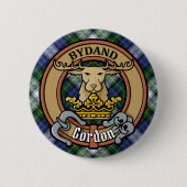 クランゴードンクレストオーバードレスタータンチェック 缶バッジ (正面)