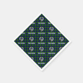 クランゴードンタータンチェッククレスト スタンダードカクテルナプキン (角)