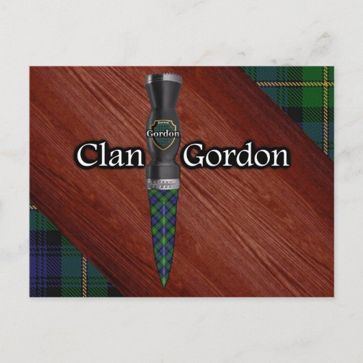 クランゴードンタータンチェックスギアンドゥブレード ポストカード (正面)
