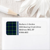 クランゴードンタータンチェックブルー&グリーンスコティッシュプレイド ラベル (インサイチュ)