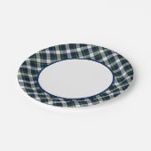 クランゴードンドレスタータンチェック縁ど ペーパープレート (アングル)
