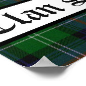 クランサザーランドクレストバッジ&タータンチェック ポスター (角)