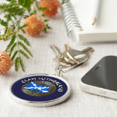 クランサザーランドタータンチェックノット&フラグ キーホルダー (側面)