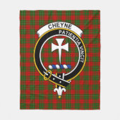 クランシェインタータンチェックプレイド フリースブランケット (正面)