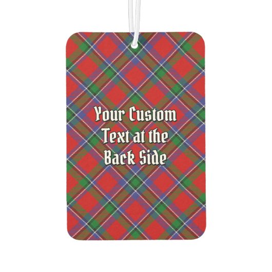 クランシンクレアクレストオーバーレッドタータンチェック カーエアーフレッシュナー (裏面)