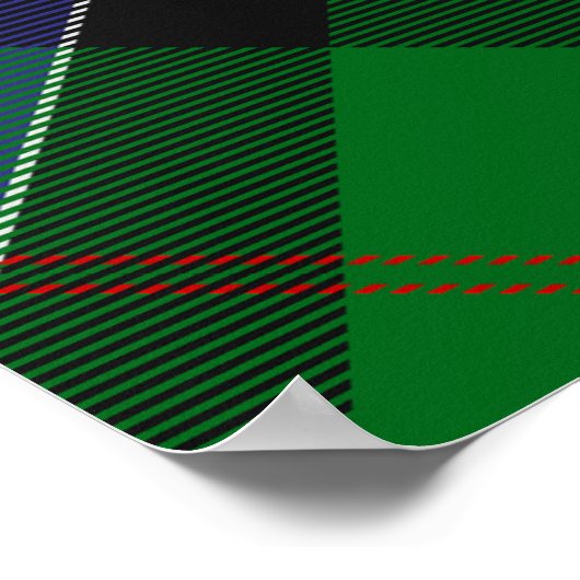 クランシンクレアクレストオーバー狩りタータンチェック ポスター (角)