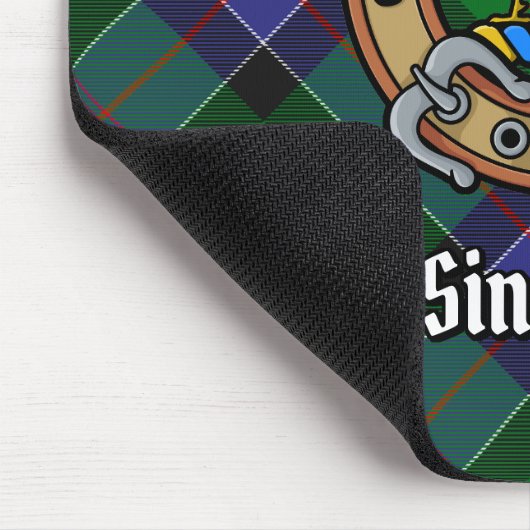 クランシンクレアクレストオーバー狩りタータンチェック マウスパッド (コーナー)