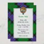 クランシンクレアクレストオーバー狩りタータンチェック 招待状 (正面/裏面)