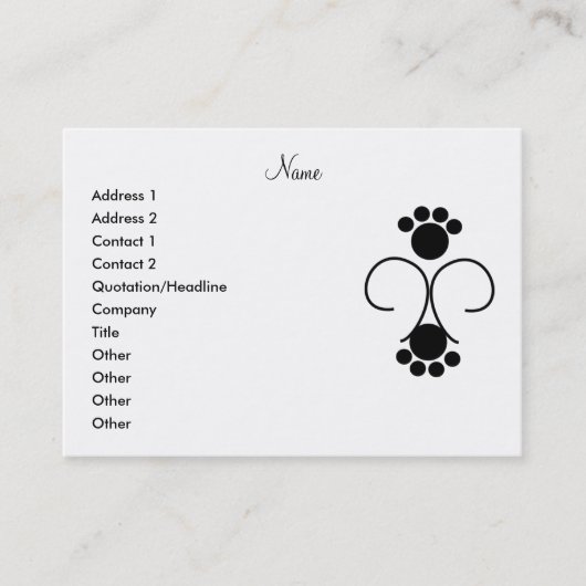 クランシーパファンシーンツ 名刺 (正面)