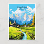 クランジャスカゴラスロベニアのヴィンテージ旅行イラストレーション ポストカード (正面)