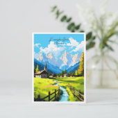 クランジャスカゴラスロベニアのヴィンテージ旅行イラストレーション ポストカード (スタンド正面)