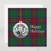 クランジャーディンオーナメントパーソナライズされたフラットホリデイ シーズンカード (正面/裏面)