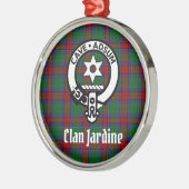 クランジャーディンクレストバッジアンドタータンチェック メタルオーナメント (左)