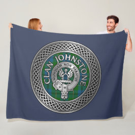 クランジョンストーンクレスト&タータンチェックノット フリースブランケット