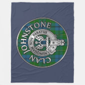 クランジョンストーンクレスト&タータンチェックノット フリースブランケット (正面)