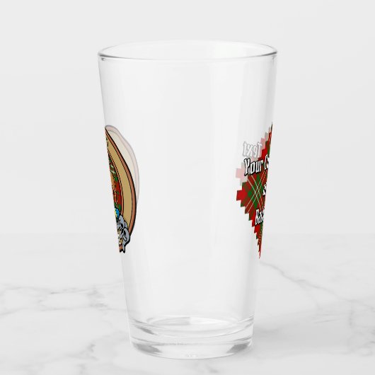 クランスコットクレストオーバーレッドタータンチェック タンブラーグラス (左)