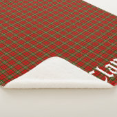 クランスコットクレストバッジとタータンチェック シェルパブランケット (3/4)