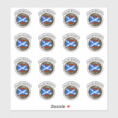 クランスコットタータンチェックノット&フラグ シール (シート)