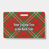 クランスコットレッドタータンチェックバッジ バッジ (Back)