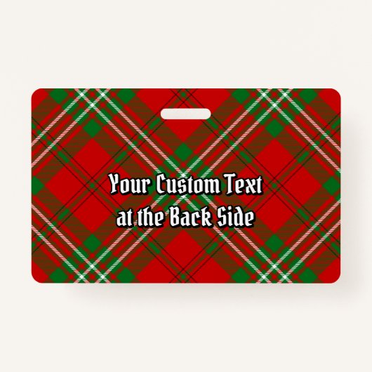 クランスコットレッドタータンチェックバッジ バッジ (裏面)