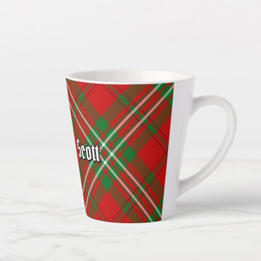 クランスコットレッドタータンチェックラテマグ カフェラテマグ (右)