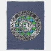 クランスターリングクレスト&タータンチェックノット フリースブランケット (正面)