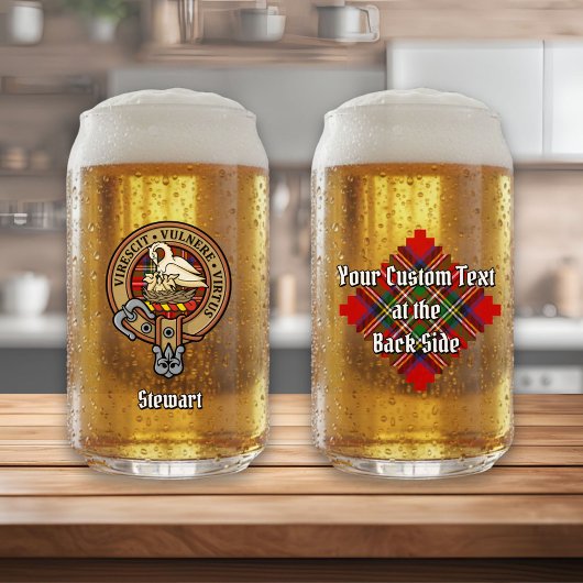 クランスチュワートクレスト王室のタータンチェック ガラス缶