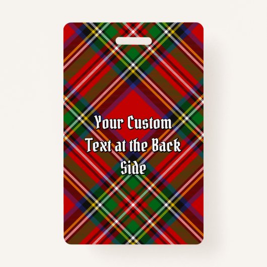 クランスチュワートクレスト王室のタータンチェック バッジ (裏面)