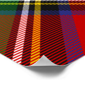 クランスチュワートクレスト王室のタータンチェック ポスター (角)