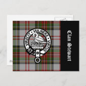 クランスチュワートクレスト&タータンチェック ポストカード (正面/裏面)