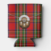 クランスチュワートタータンチェックアンドスポーラン 缶クーラー (正面)