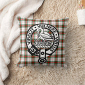 クランスチュワートタータンチェッククレスト装飾用クッション クッション (ブランケット)